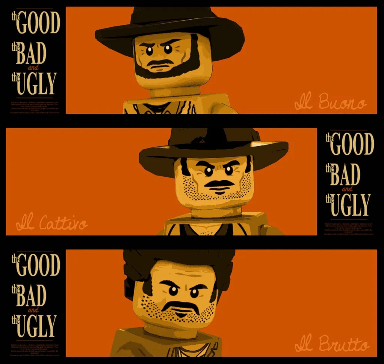 Lego image showing "the good, the bad, and the ugly"